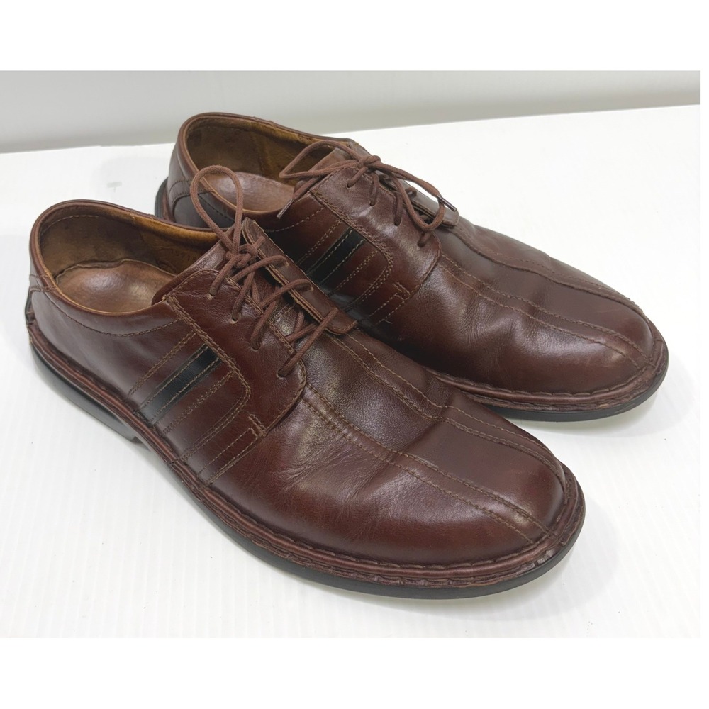 Josef Seibel Mens Brown Leather Bicycle Toe Derby Comfort Shoes EU 44 Hungary